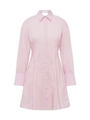 Мини-платье-рубашка в полоску с вырезами Scanlan Theodore розовый