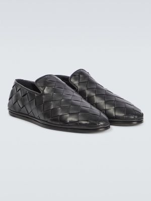 Kožené domáce papuče Bottega Veneta čierna