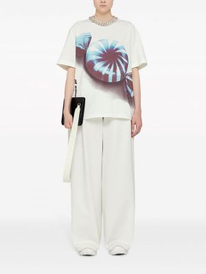T-shirt aus baumwoll mit print Jil Sander weiß