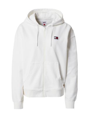 Relaxed суитчър Tommy Jeans бяло