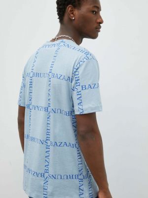 Bavlněné tričko Bruuns Bazaar modré