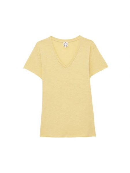 T-shirt mit v-ausschnitt Ines De La Fressange Paris gelb