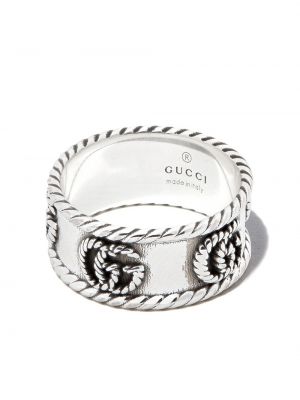 Fonott gyűrű Gucci ezüstszínű