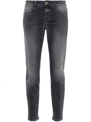 Jeans skinny taille basse slim Closed gris