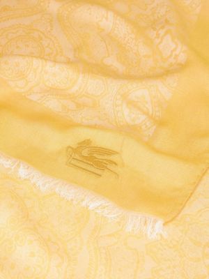 Echarpe à imprimé en jacquard Etro jaune