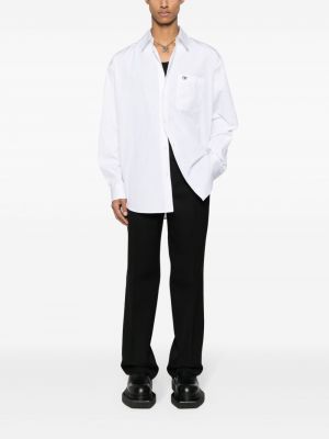 Bavlněná košile s výšivkou Off-white bílá