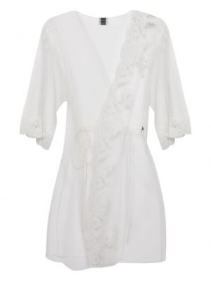 Krajkové průsvitné šaty Carine Gilson bílé