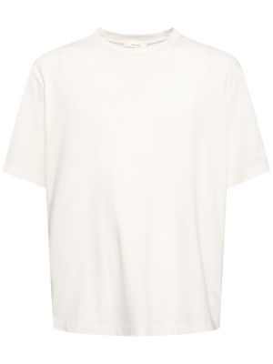 Camiseta de algodón de tela jersey The Row blanco
