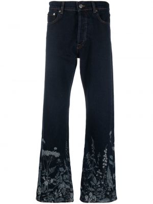 Floral flared jeans Cmmn Swdn blå