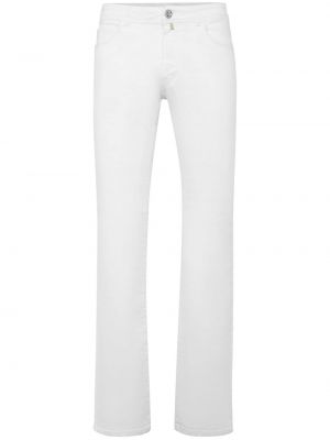 Bavlněné straight fit džíny Billionaire bílé
