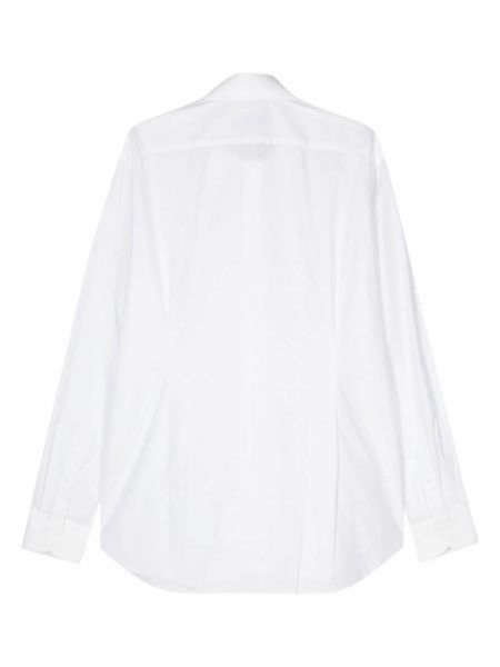 Koszula bawełniana żakardowa Corneliani biała