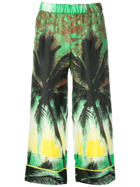 Pantalones con estampado tropical P.a.r.o.s.h. verde