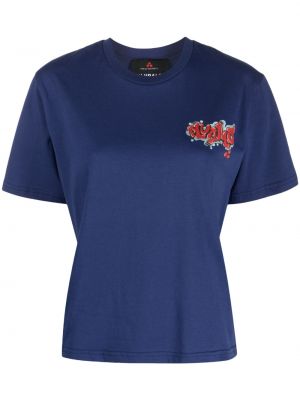 T-shirt con stampa Peuterey blu