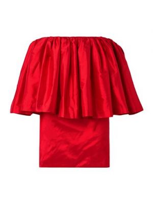 Mini-abito di seta Marques' Almeida rosso