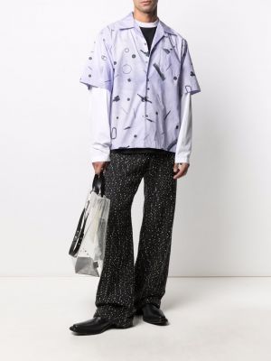 Camisa con estampado Marni violeta