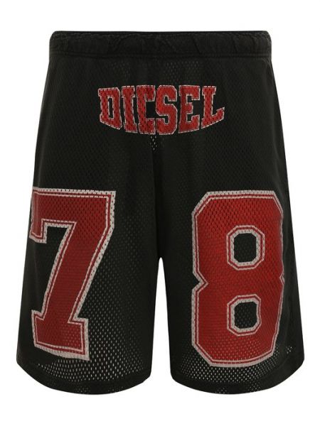 Хлопковые шорты Diesel черные