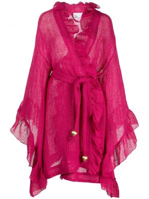 Kopertowa sukienka Lisa Marie Fernandez, różowy