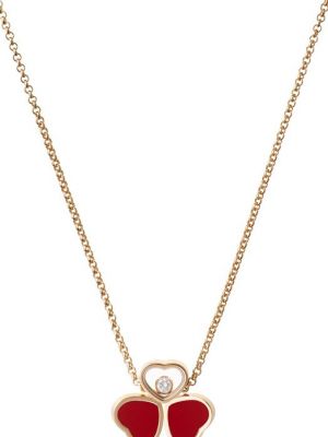 Ожерелье с сердечками Chopard розовое