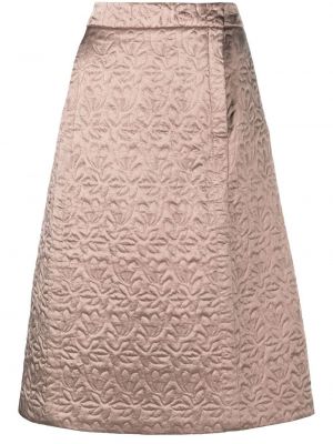 Pikowana satynowa spódnica Maison Margiela różowa