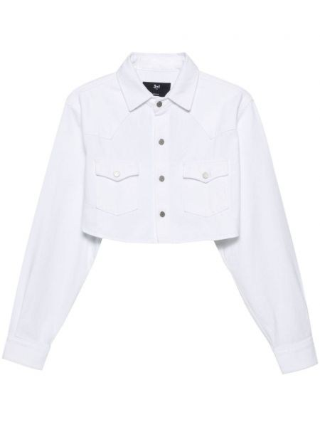 Jachetă lungă 3x1 alb