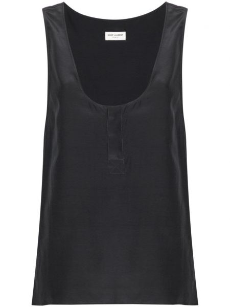 Tanktop i silke Saint Laurent grå