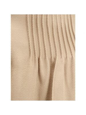 Pantalones de cintura alta de lana Chloé beige