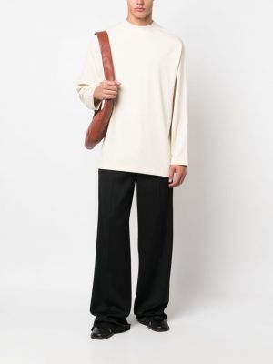 Bluza z okrągłym dekoltem Lemaire biała
