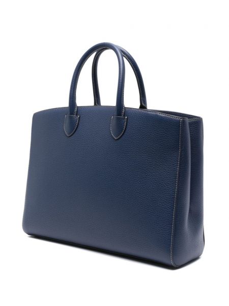Leder shopper handtasche Aspinal Of London blau