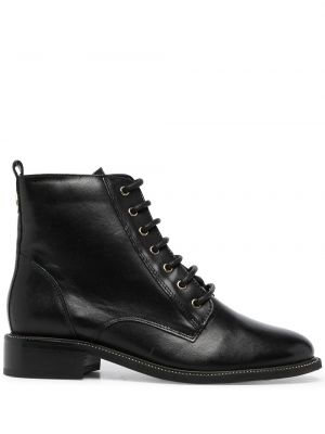 Кружевные кожаные ботинки на шнуровке Carvela, черные