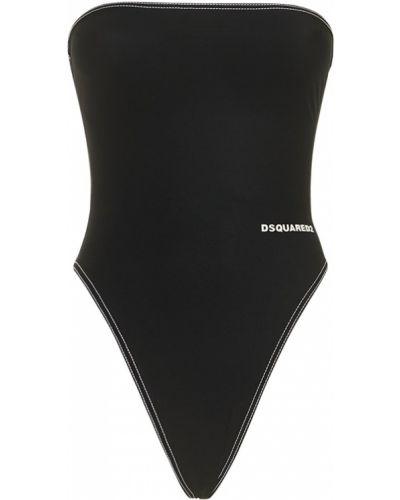 Plavky s potlačou Dsquared2 čierna