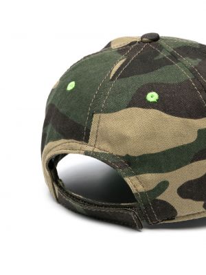 Haftowana czapka z daszkiem Philipp Plein zielona