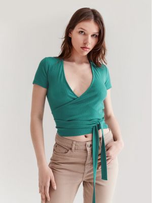 Блуза skinny Americanos зелено
