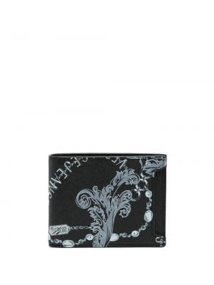 Usnjena denarnica s potiskom Versace Jeans Couture