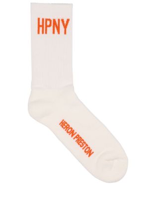 Bavlněné ponožky Heron Preston bílé