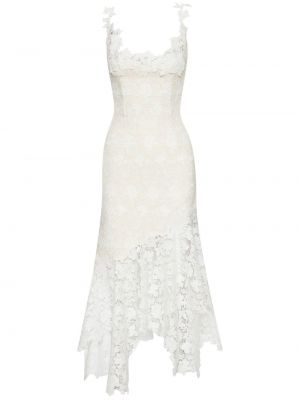 Κοκτέιλ φόρεμα tweed Oscar De La Renta λευκό