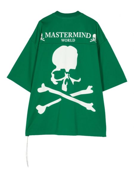 T-krekls ar apdruku ar apaļu kakla izgriezumu Mastermind World zaļš