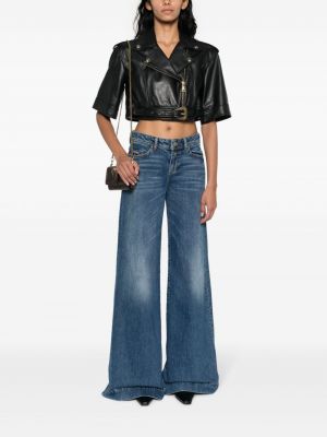Džíny s nízkým pasem relaxed fit Versace Jeans Couture modré