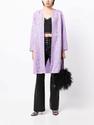 Veste à fleurs en jacquard Anna Sui violet