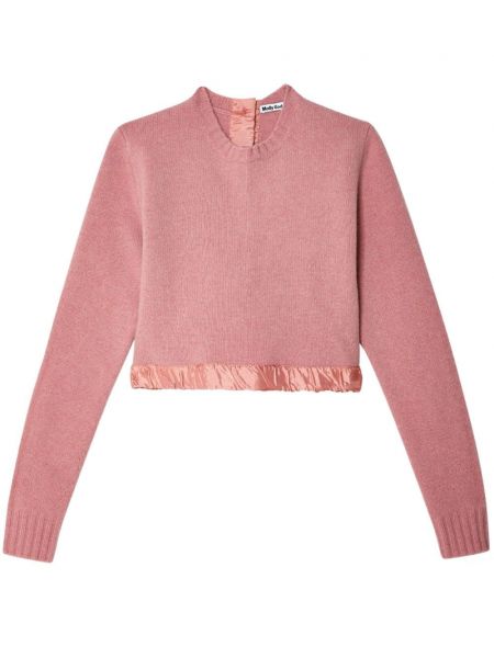 Сатенен пуловер Molly Goddard розово