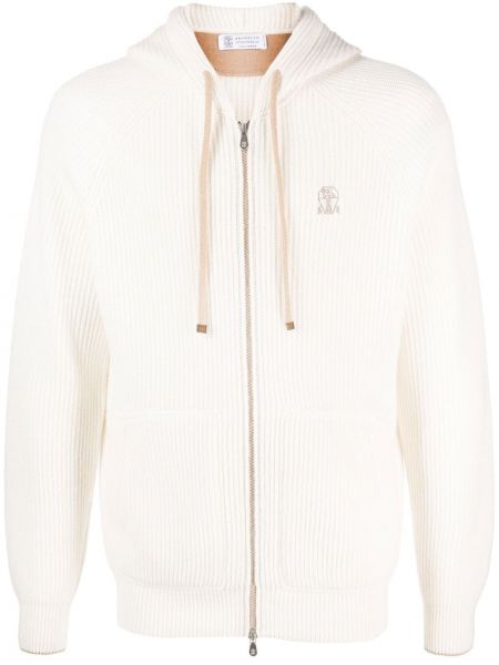 Kaschmir hoodie Brunello Cucinelli weiß