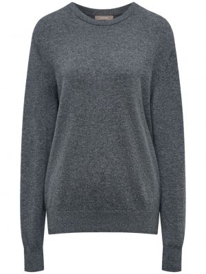 Кашмирен пуловер с кръгло деколте 12 Storeez сиво