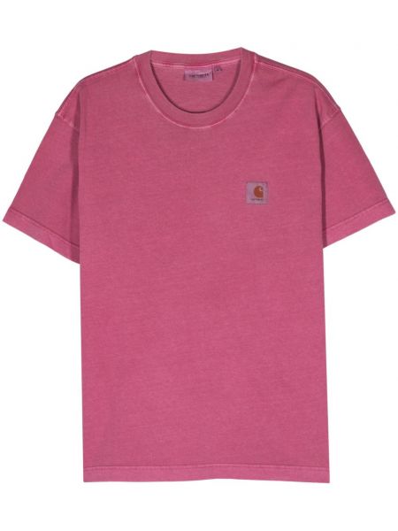 Памучна тениска Carhartt Wip розово