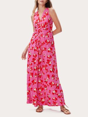 Vestido largo con estampado Diane Von Furstenberg rosa