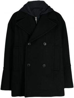 Палто с качулка Juun.j черно