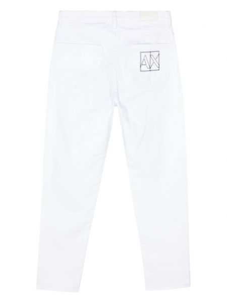 Jeans brodeés slim Armani Exchange blanc