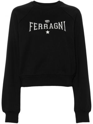 Sweatshirt mit stickerei aus baumwoll Chiara Ferragni schwarz