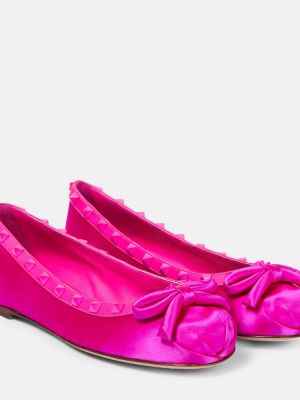 Satīna balerīnkurpes Valentino Garavani rozā
