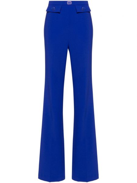 Pantaloni din crep Elisabetta Franchi albastru