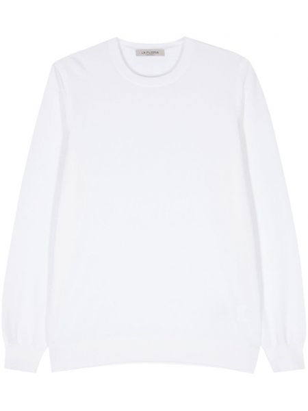 Памучен пуловер Fileria бяло