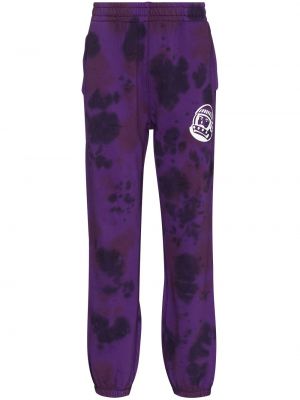 Памучни спортни панталони с tie-dye ефект Billionaire Boys Club виолетово